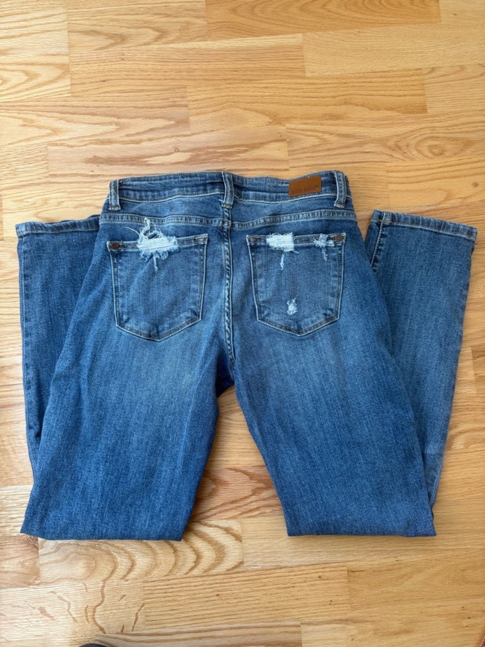 Judy Blue Distressed Boyfriend Jeans Women’s Size 3/26 Mid Rise Stretch Denim